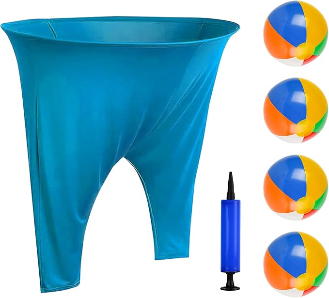 Granny Pants Yard Game, Granny Pants with Bouncy Balls & Pump, Giant Pants Outdoor Game & Big Pants Ball Catch Game, Granny Pants Game for Kids & Adults, Perfect for Family Reunion Games
