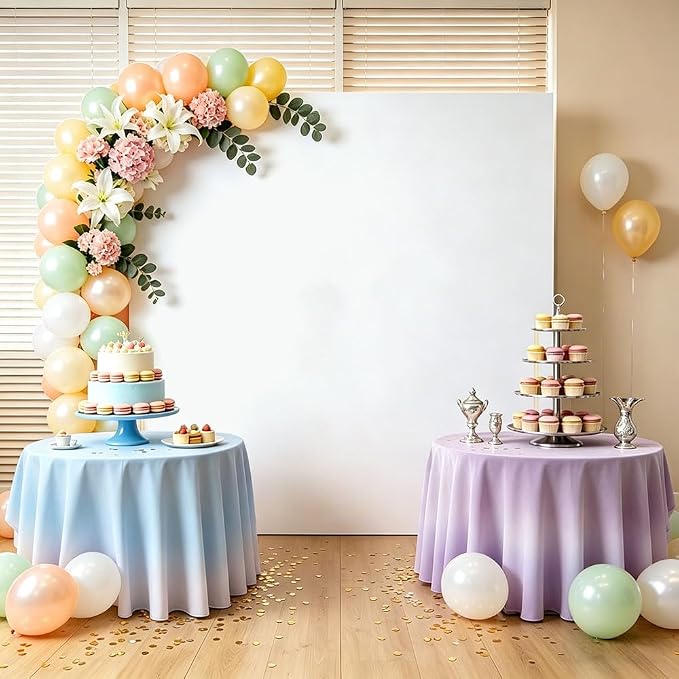 Square Metal Arch Backdrop Stand and Cover Set 6.6x6.6FT Gold Arch Frame with White Cover for Birthday Party Wedding Ceremony Baby Shower Graduation Event Decoration