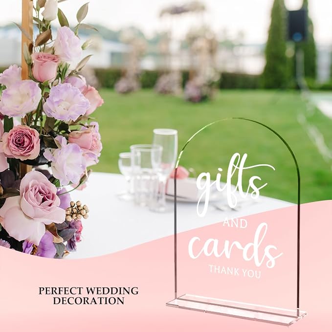 4 Pcs Wedding Sign Decor, Ceremony Sign for Reception & Event Party,Bridal Shower Decorations, Wedding Table Accessories for Anniversary and Event 5x7 Inch