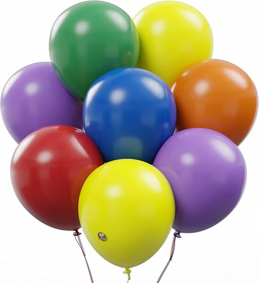 AFTERLOON® Biodegradable Balloons 24 pcs Assorted 12 Inch, Matte Color Thickened Extra Strong Latex Helium Float, for Baby Shower Gender Reveal Garland Arch Wedding Birthday Party Decorations