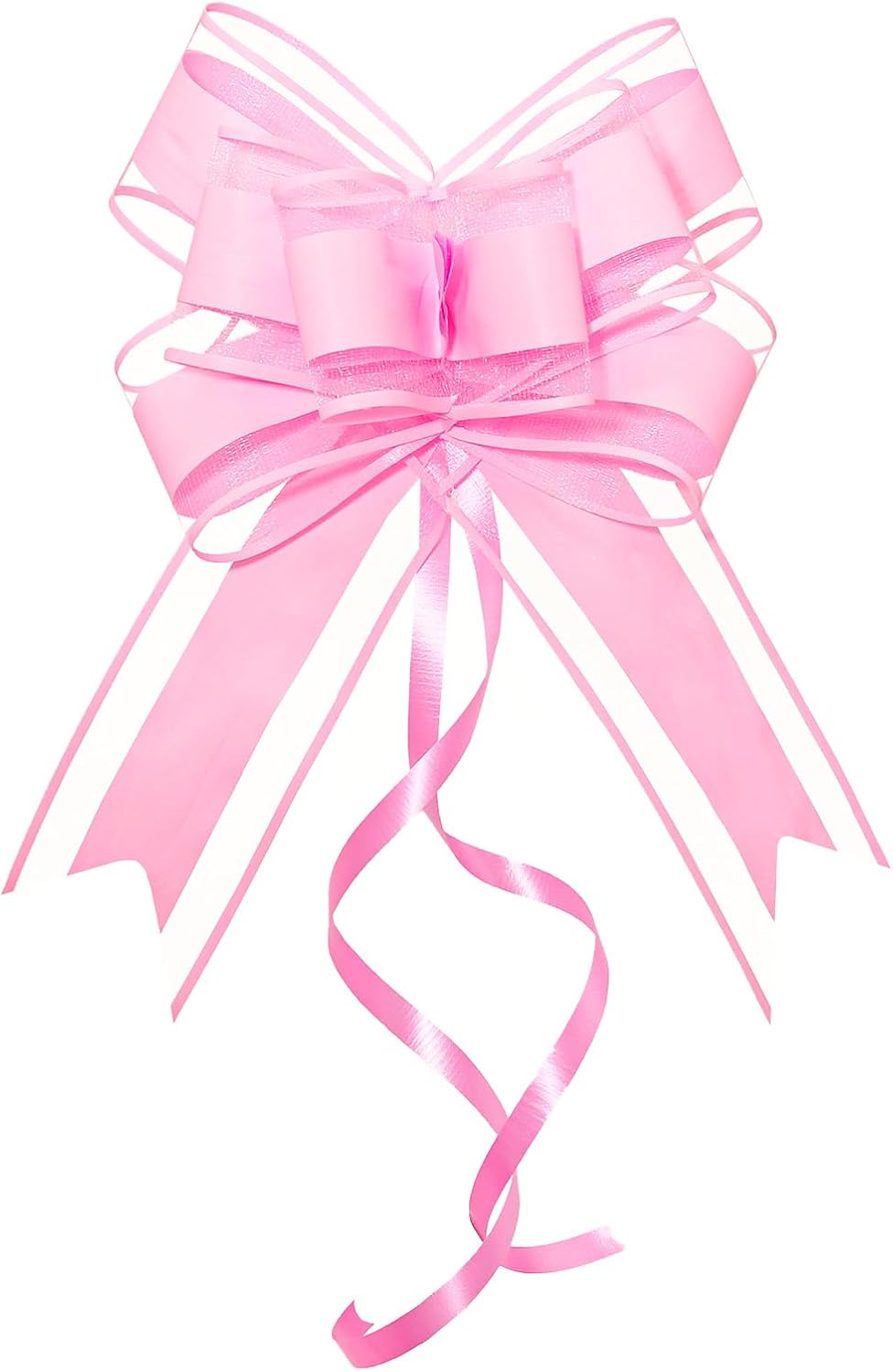 WEWILUCK Pink Pull Bows for Presents - 15PCS 6 Inch Gift Bows for Gift Baskets, Flower Paper Wrapping, Ideal for Women, Party, Valentines Day, and More