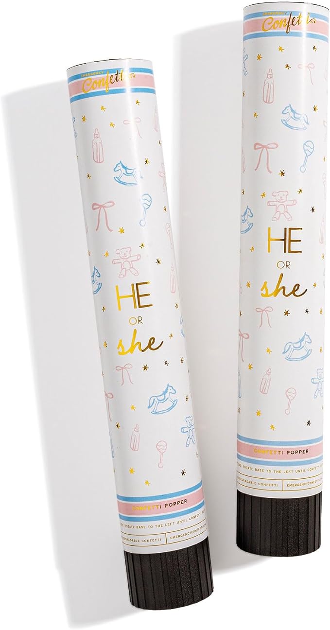Gender Reveal Poppers (Blue)