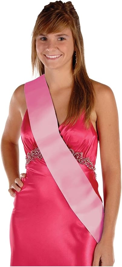Satin Sash (pink) Party Accessory (1 count) (1/Pkg)