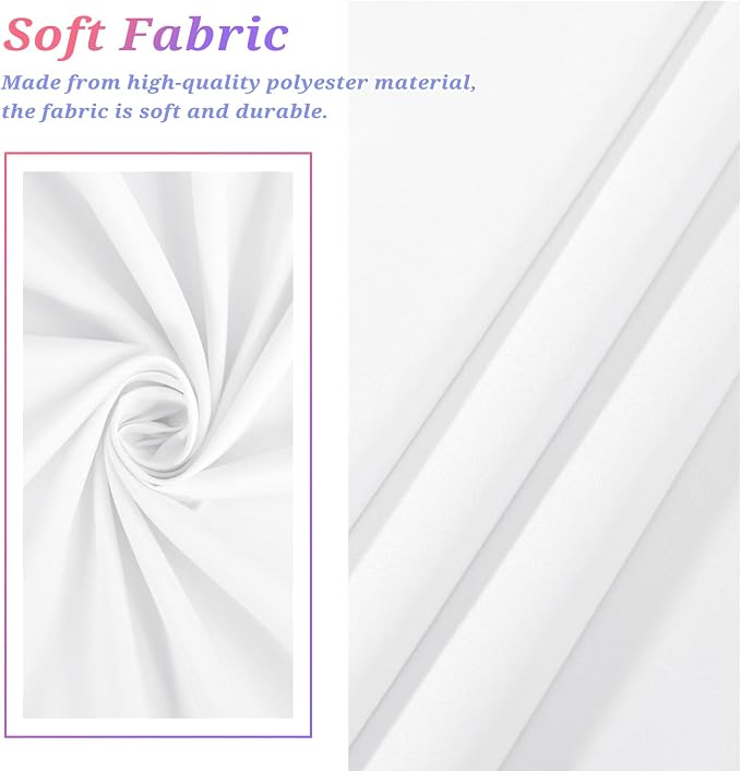 Teruntrue 12 Packs Tablecloths 60x126 inch White Rectangle Table Cloth for 8 Foot Rectangle Tables, Washable Polyester Fabric, for Wedding Parties Banquet Holiday Dinner Table Decorative, White