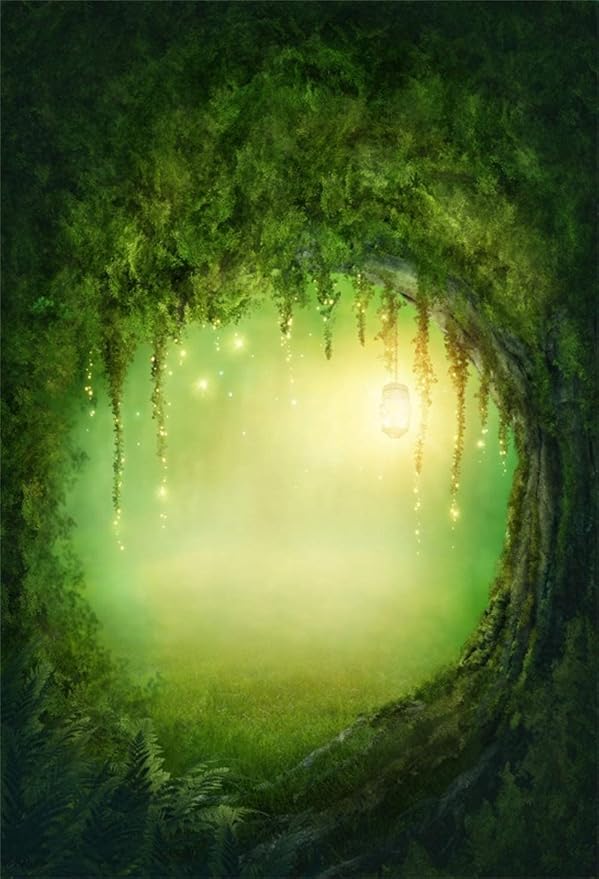 Yeele 10x15ft Enchanted Forest Photography Backdrop Fantasy Mysterious Fog Forest Background for Photo Booth Magic Lamp Fairy Kids Boy Girl Adult Photo Booth Shoot Vinyl Studio Props