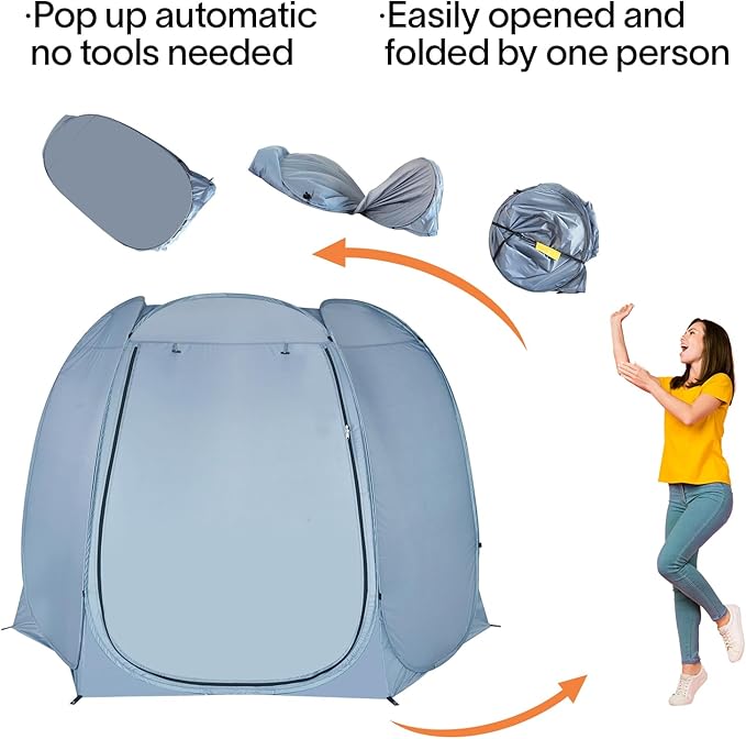 Alvantor® Pop Up Screen Tent House Room Instant Outdoor Camping Canopy Sun Shelter Gazebo for Patio, Backyard & Deck, Privacy Tent(2-10 People, 8'x8' 10'x10' 12'x12')