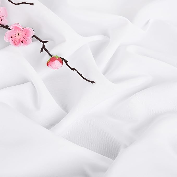 fani 6 Pack 108 Inch Round Tablecloth, White Polyester Fabric Table Cloth for Round Table, Stain and Wrinkle Washable Table Cover for Wedding Party Dining Table Buffet Banquet Restaurant and Camping