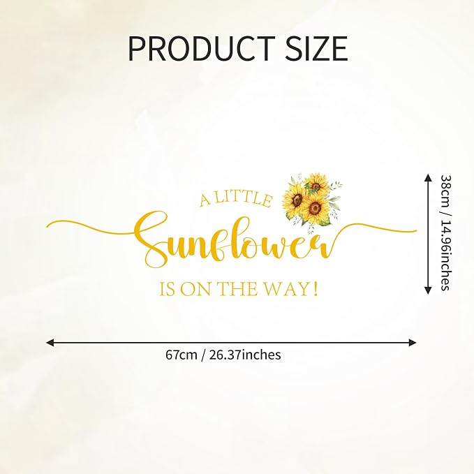 A Little Sunflower Is On The Way Baby Shower - A Little Sunflower Is On The Way Decal, Flower Sign for Balloons Arch Backdrop, First Birthday Decorations for Girl, 1st Party Banner Supplies for Girl