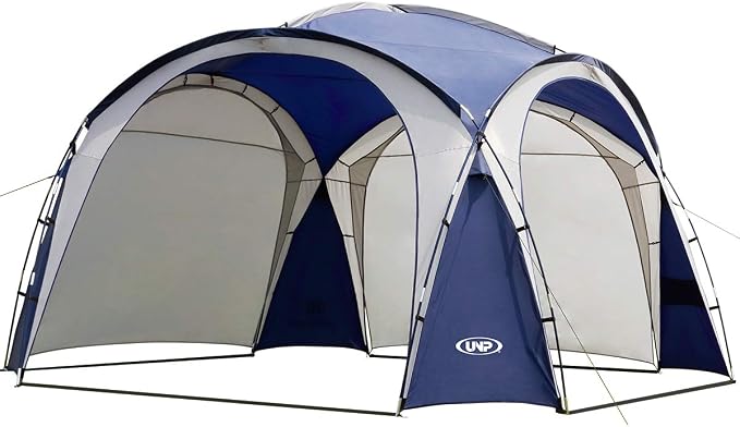 UNP Easy Beach Tent Pop Up Canopy UPF50+ Tent with Side Wall, Ground Pegs, and Stability Poles, Sun Shelter Rainproof, Waterproof for Camping Trips, Backyard Fun, Party Or Picnics