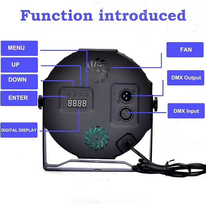 Stage Lights DJ Lights 36LED Par Lights - 4 Pack RGB Party Lights Uplights with Sound Activated Remote Control Stage Lighting for Disco Wedding Club Ba Christmas Party Lighting Outdoor