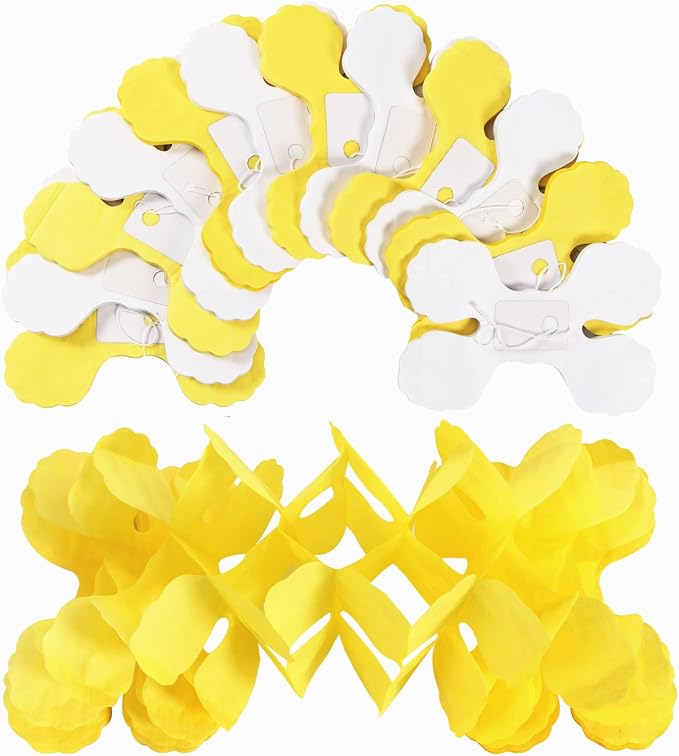 White-Yellow Party-Decorations Streamers Garland - 157Ft Four-Leaf Clover Hanging Banner,Wedding Bridal Baby Shower Birthday Sunflower Lemon Theme Decor Hugtmr