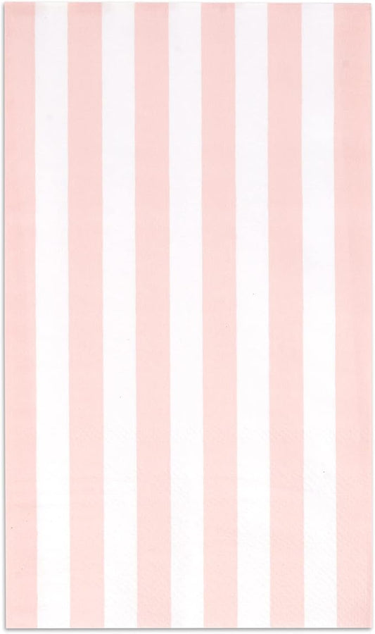 Pink Striped Guest Napkins 100 Pack Paper Dinner Napkins Disposable Hand Towels for Bathroom Party Wedding Bridal Shower Table Decor Supplies