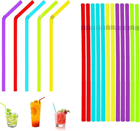 Sugarcane Straws 100PC Biodegradable Drink Straw 7.8'' Disposable Compostable Colorful Straws for Hot Cold Drinks Beverages Coffee Cocktail Juice Home Favor, The Beach Party Decoration Supplies