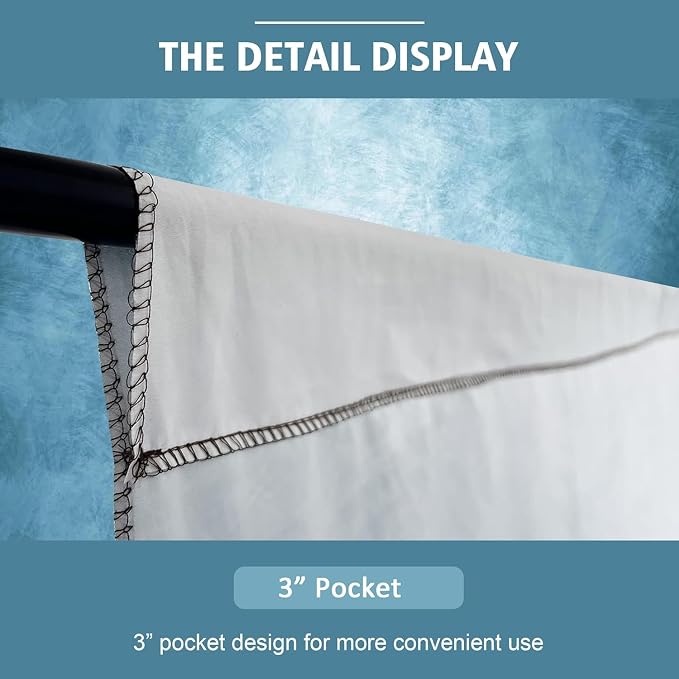 Abstract Professional Photography Backdrop for Portrait Photo Props Booth Background Photoshoot Studio with Polyester Fabric Roller Pocket on Top (8x14ft,Light Blue,No Stand)
