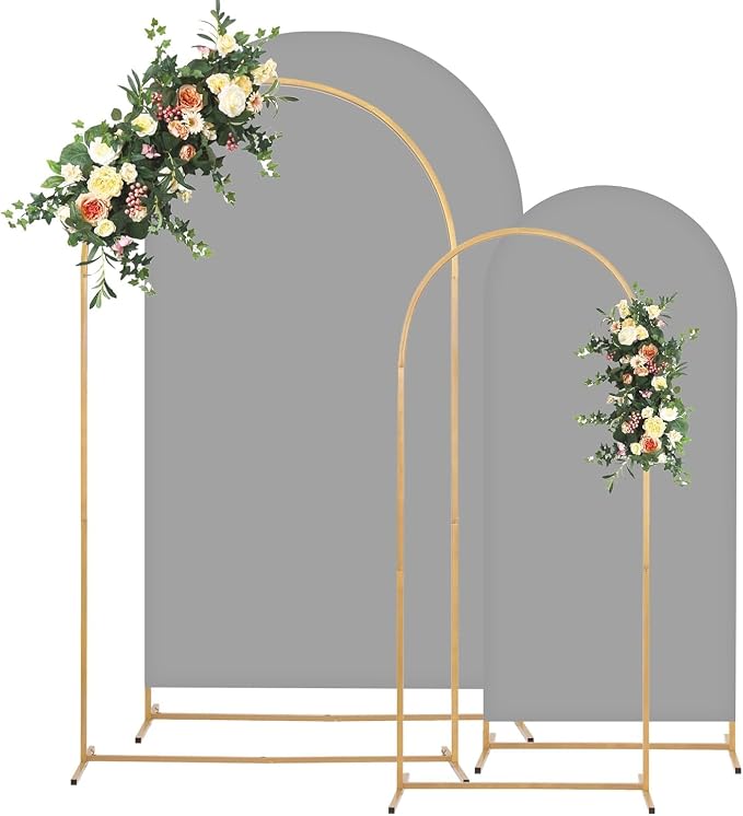 Toolterritary Metal Arch Backdrop Stand and Cover Set, 7.2FT, 6FT Party Backdrop, Easy to Assemble, Backdrop Stand for Parties, Birthday, Baby Shower | Easy to Assemble, For Parties, Birthday, Baby Shower