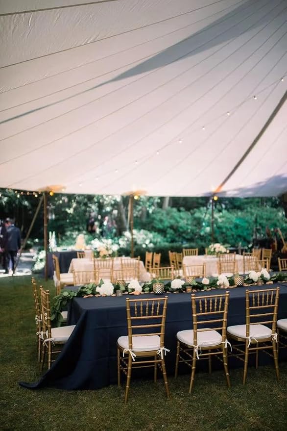 10 Pack Navy Blue Tablecloth 60x102 inch Polyester Fabric Tablecloths for 6 Foot Rectangle Tables Wrinkle Resistant Linen Tablecloth Washable Table Covers for Party Wedding Events and Camping