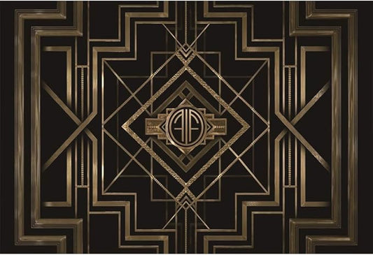 Leyiyi 8x6ft Great Black and Gold Birthday Photography Backdrop Adults Children Party Black and Gold Golden Banner Photo Studio Booth Background Newborn Baby Shower Decoration