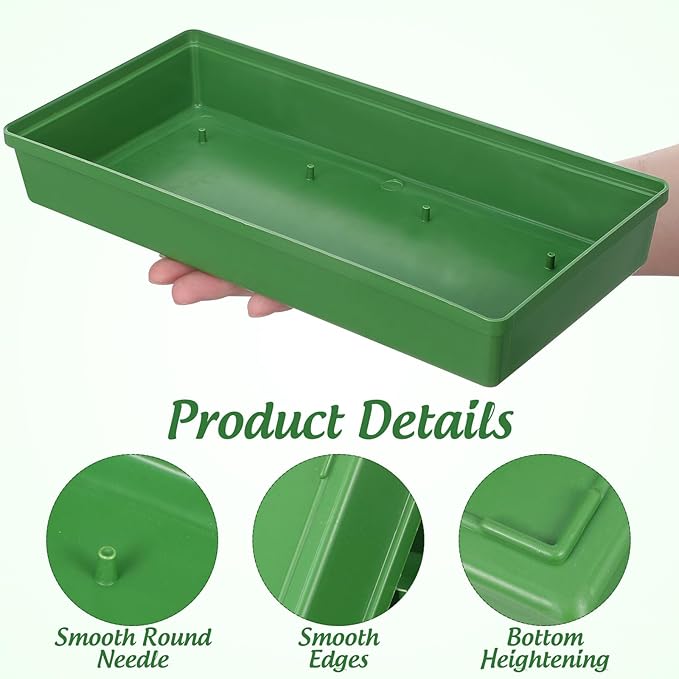 Cabilock 10Pcs Foam Trays for Flower Arrangements Floral Foam Tray Rectangle Plastic Mud Fixing Plates for Wedding Party Centerpiece Decoration