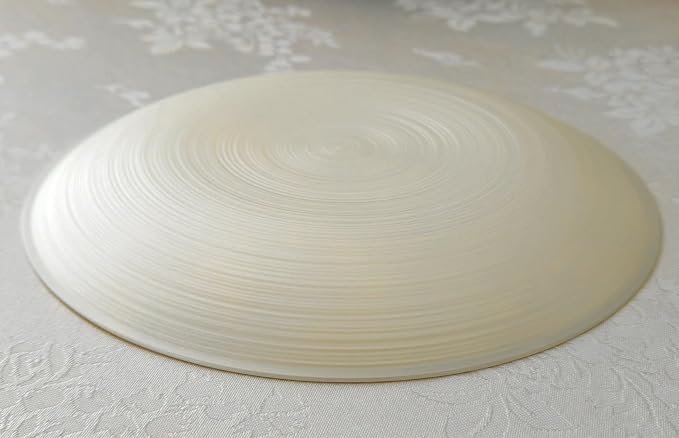 " OCCASIONS " 50 Plates Pack (25 Guests)-Wedding Party Disposable Plastic Plate Set -25 x 10'' Dinner + 25 x 7'' Salad & Dessert plates (Belize in Ivory & Gold)
