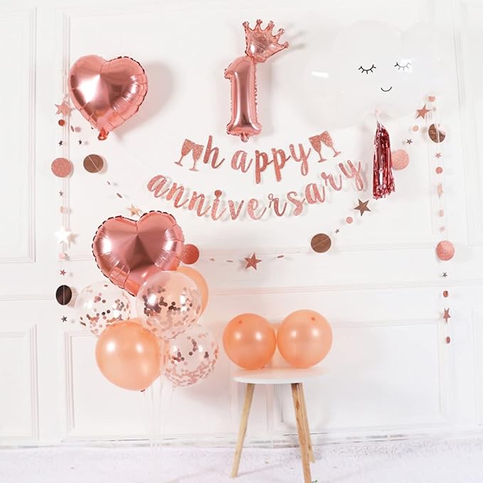 ZJDHPTY 4Set Rose Gold Balloon Stand Table Centerpieces Party Decor | Birthday Graduation Baby Shower Bridal Shower Bachelorette Anniversary Wedding Retirement Decoration New Years Party Supplies