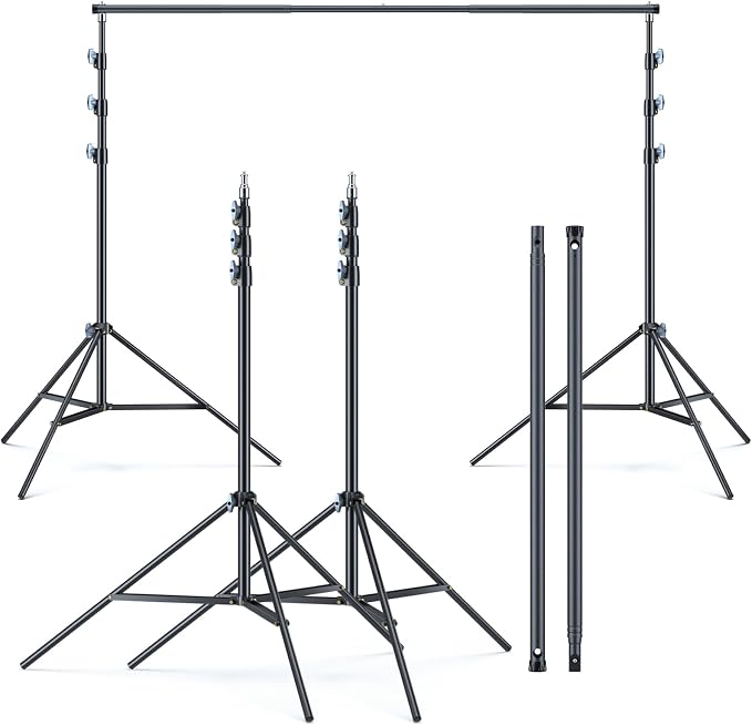 LINCO Backdrop Stand 9.6x10ft for Photography, Parties, Green Screen Background kit