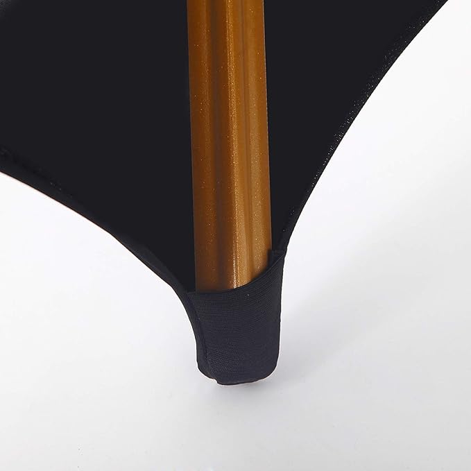Peomeise 12pcs Stretch Spandex Chair Cover for Wedding Party Dining Banquet Event (Black, 12)