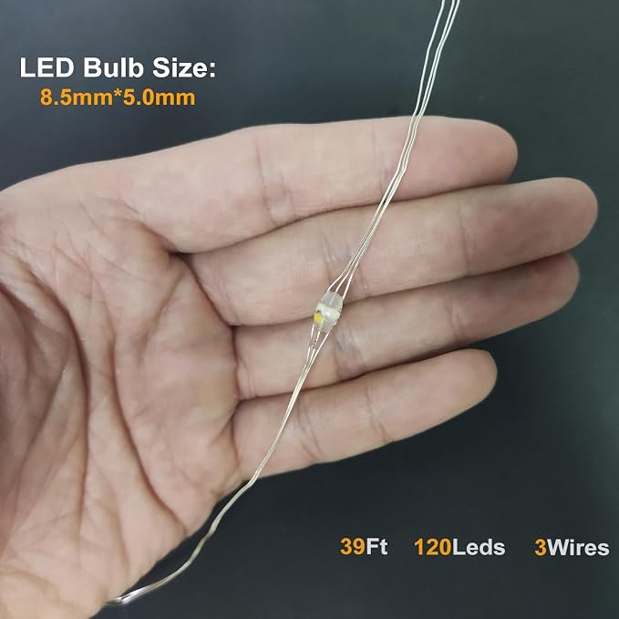 2Pack Battery Fairy Lights, Total 78Ft 240LED, Battery Operated Fairy Lights with Remote and Timer, RGB Color Changing String Lights/Twinkle Lights for Bedroom Indoor Christmas Decoration