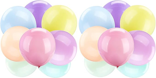 LovesTown 12 PCS Pastel Large Balloons, 36 Inch Latex Giant Balloons for Wedding Party Festival Decorations (Pack of 2)