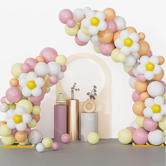 Metal Half Arch Balloon Stand, 7.9FT&6.7FT Wedding Arch Frames with Base | Flower Arch for Birthday Party, Anniversary Graduation Ceremony Wedding (Gold)