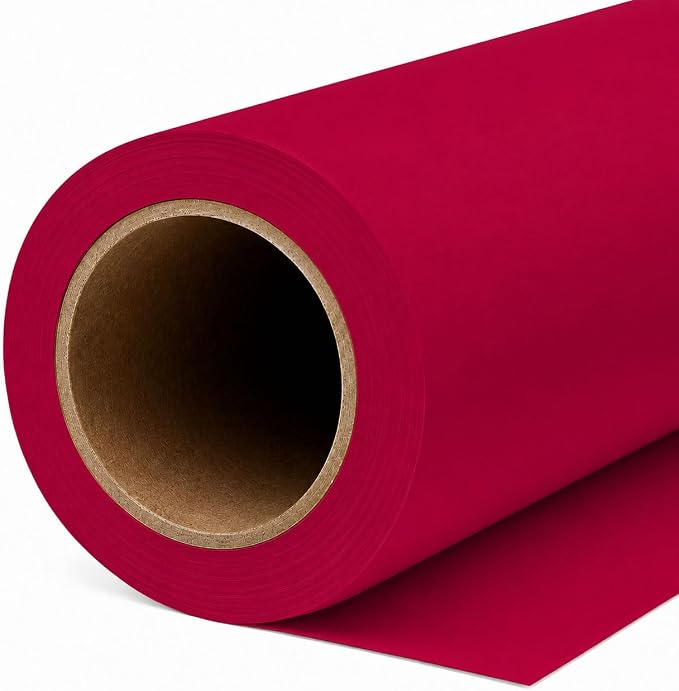 Yizhily Seamless Flame Backdrop Paper Roll, 53" x 16.4', Heavyweight MatteFlame Photo Background for Small Studio Headshots, Tabletop Product & Food Photography