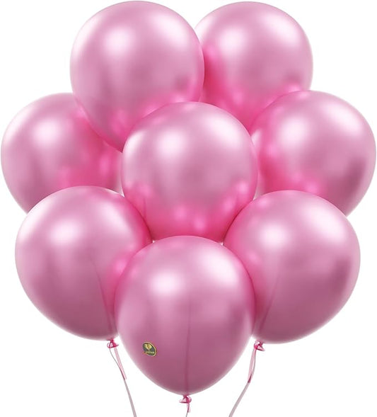 AFTERLOON® Biodegradable Balloons 24 pcs Pearlized Light Pink 12 Inch, Pearlescent Thickened Extra Strong Latex Helium Float, Colorful Bulk Color ballon baloon Globos Para Decoration De Fiestas Kids