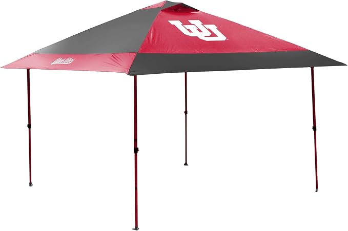 Logo Brands NCAA 12x12 Solo Up Canopy - 144 Square Feet of Shade – One-Person Easy Setup, UV-50 Protection, Rolling Storage Bag – Perfect Tent for Tailgates and Outdoor Events