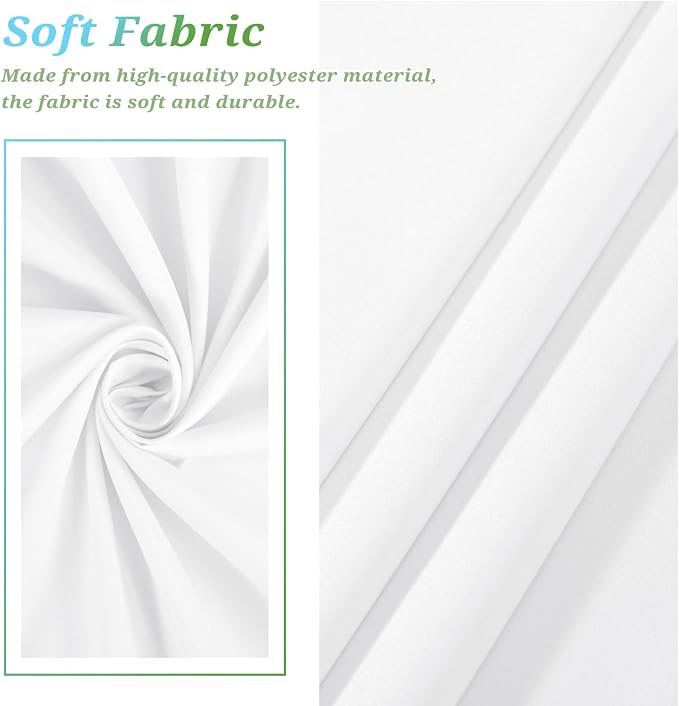 Teruntrue 12 Packs Square Tablecloth 52 x 52 Inch White Square Table Cloth, Washable Polyester Fabric, for Wedding Parties Banquet Holiday Dinner Table Decorative, White