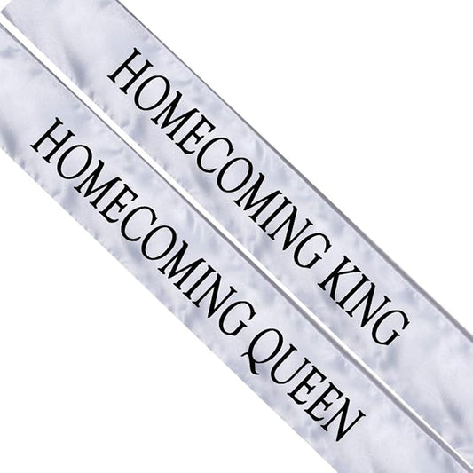 Anderson's Satin Sash Sets, King & Queen, 72 Inch x 3 Inch - 2 Pieces, Homecoming Court & Royalty Sashes
