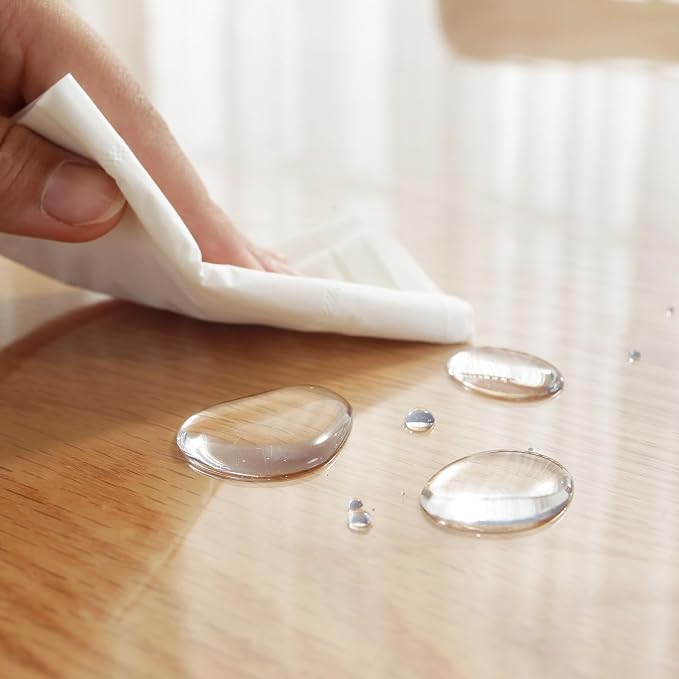 LovePads Clear Table Cover Protector, 44 x 96 Inch 2mm Thick Plastic Table Cover, Table Protector for Dining Room Table, Waterproof Dresser Cover Top for Kitchen, Coffee, Writing Desk
