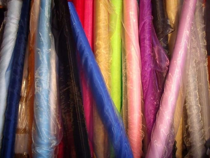 MDS Pack of 50 Yard Sheer Organza Fabric for Wedding Party Home Event Banquet Decorations, Backdrop Curtain Craft Dress Sewing Fashion DIY Crystal Organza Tulle Fabric Bolt 44” Wide - Silver Gray