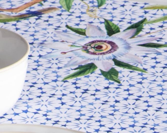 Maison d' Hermine Table Cloth Rectangle Table 100% Cotton 60 x 108 Inches Tablecloth Reusable Decorative for Dining Kitchen Room Farmhouse Party Home Hotel Restaurant Spring Summer - Passiflora