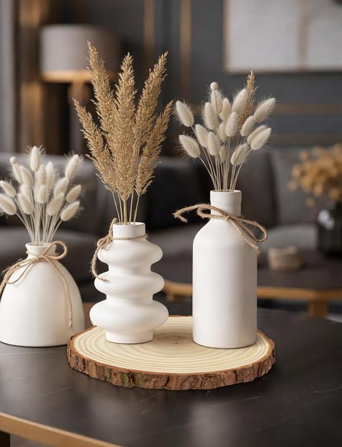 Unfinished Natural Wood Slices for Crafts - 10 Pcs Natural Round Discs Rustic Wood Slices 4.3-4.7 Inch Wooden Tree Bark Discs for DIY Decoration Table Base Wedding Ornaments Coasters Home Decor