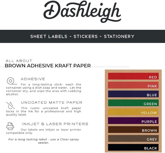 30 Large Beer Bottle Kraft Printable Labels, 4x3 inches