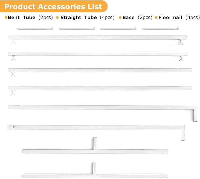 GARFANS Wedding Arch Square 6.56FT x 6.56FT Metal Backdrop Stand with Support Feet Nails Balloon Arch Stand Garden Arbor Frame for Wedding Birthday Party Baby Shower Photo Background Ceremony Decor