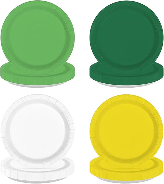 60Pcs Masters Golf Party Decorations 9 Inch Disposable Heavy Duty Green Yellow Golf Paper Plates Green Yellow Decorations for Master Birthday Baby Shower Spring Wedding Picnic Decor Party Supplies