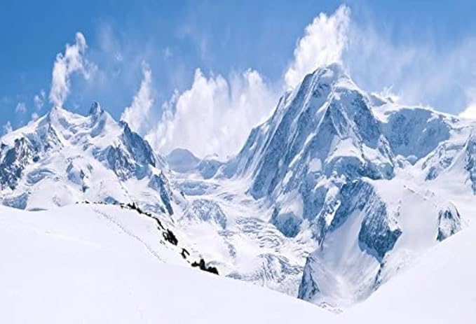 Yeele 15x10ft Snow Mountain Photography Backdrop Winter Nature Scenery Alps Mountain Top Photo Background Portrait Shooting Studio Props
