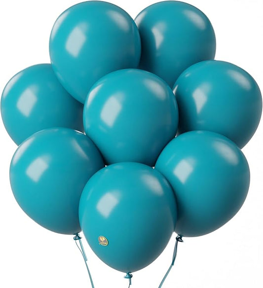 AFTERLOON® Biodegradable Balloons 24 pcs Aqua 12 Inch, Matte Color Thickened Extra Strong Latex Helium Float, Multicolor Colorful Bulk Color ballon baloon Globos Para Decoration De Fiestas Kids