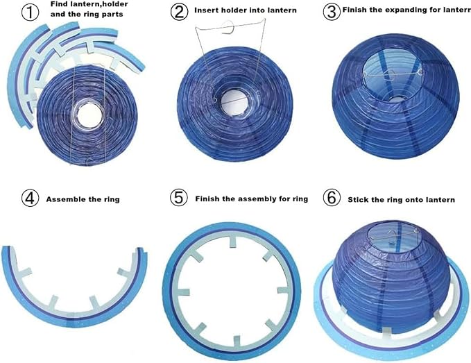 Folding Outer Space Planet Paper Lanterns Reusable Solar System Planets Hanging Lanterns Ornament Lamp Cover for Outer Space Birthday Party Home Decoration Supplies (12 inches;8pcs)