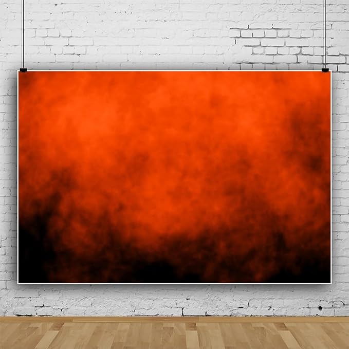 Yeele 12x8ft Abstract Red Portrait Photography Backdrop Burnt Orange Fog Headshots Background Vinyl for Themed Party Decoration Kids Ladies Men Adults Portrait Studio Photo Booth Shoot Props