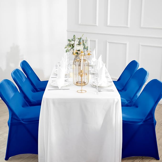 magalo 12 Pack Royal Blue Spandex Folding Waterproof Chair Cover, Stretch Chair Cover Protector for Wedding, Party, Dining Banquet and Other Special Events