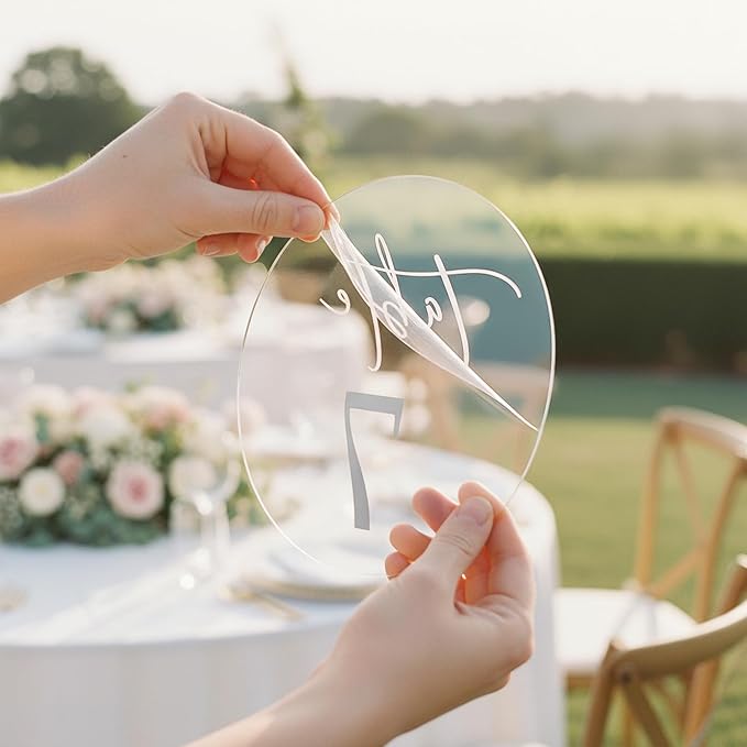 Wedding Table Number 1-20 with Stand,Gold Arched Acrylic Sign with Holder for Wedding Reception,Centerpiece,Anniversary