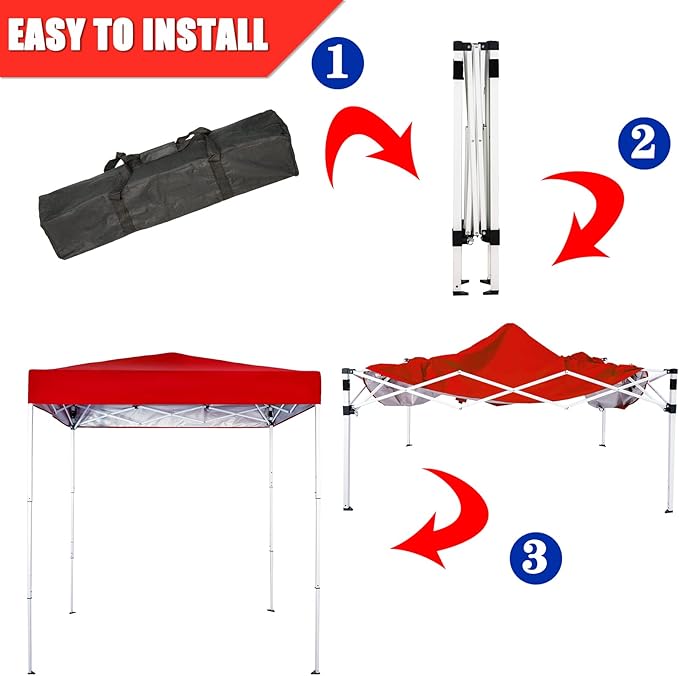 Sunnyglade 6x4 Ft Pop-Up Canopy Tent Outdoor Portable Instant Shelter Folding Canopy with Carry Bag