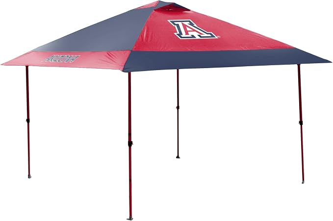 Logo Brands NCAA 12x12 Solo Up Canopy - 144 Square Feet of Shade – One-Person Easy Setup, UV-50 Protection, Rolling Storage Bag – Perfect Tent for Tailgates and Outdoor Events