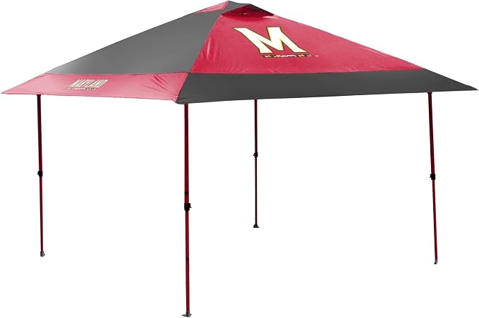 Logo Brands NCAA 12x12 Solo Up Canopy - 144 Square Feet of Shade – One-Person Easy Setup, UV-50 Protection, Rolling Storage Bag – Perfect Tent for Tailgates and Outdoor Events